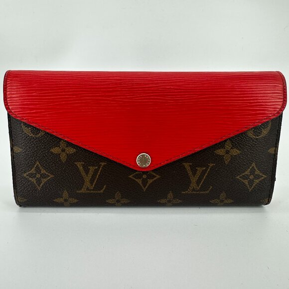 Louis Vuitton Monogram Wallet with Red - Picture 1 of 6